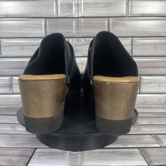 Andre Assous Olivia Black Leather Platform Clog Women's Shoe Size 5-NEW - Picture 5 of 10